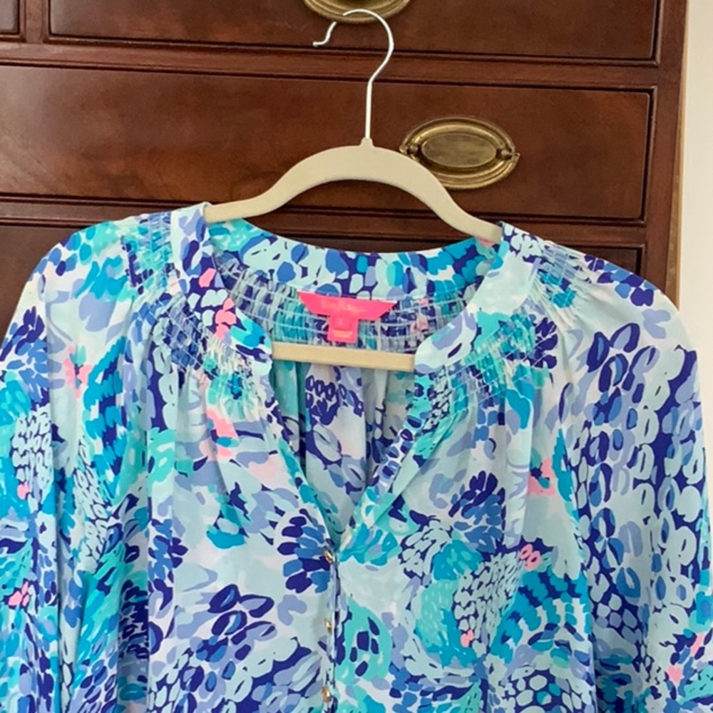 Lilly Pulitzer Savannah silk blouse, size large